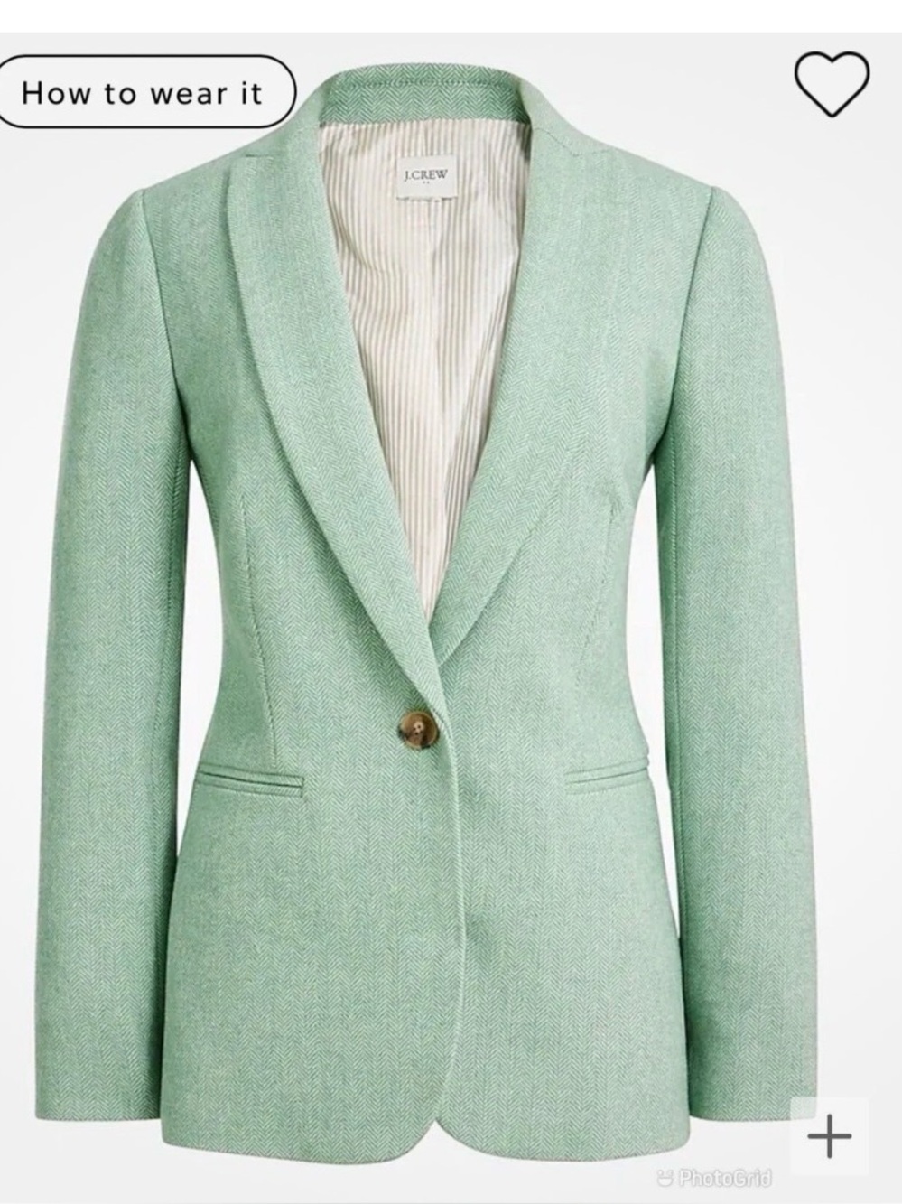 J. Crew Herringbone Wool-Blend Holland Blazer